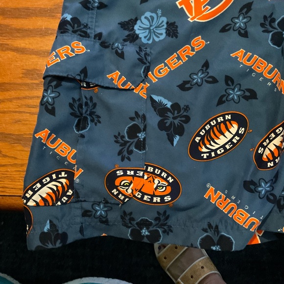 Auburn Tigers Swim Trunks Mens XL Blue Orange Velcro closure ProPlayer 2 - Picture 5 of 9